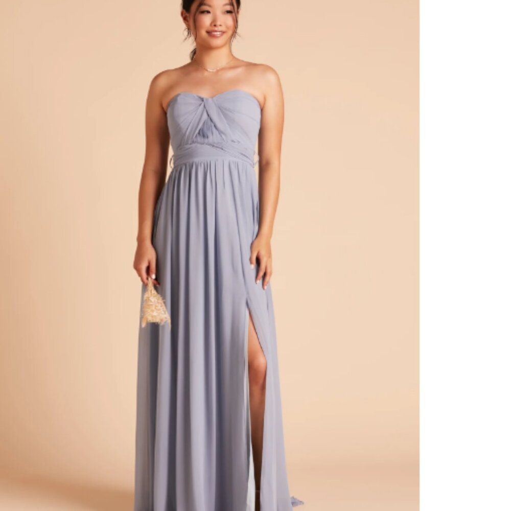 Birdy Grey Grace Convertible Dress Chiffon Dusty Blue Bridesmaid